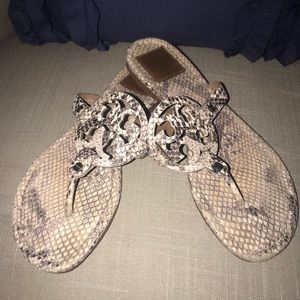 Tory Burch Snakeskin Millers